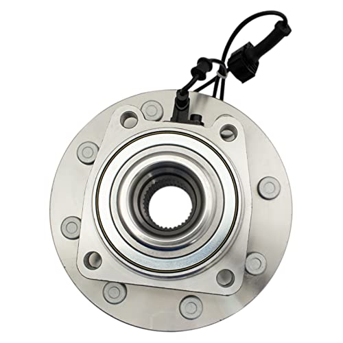 Image of TRQ Front Left and Right Wheel Bearing and Hub Assembly Set 2 Piece Compatible with 11-19 Chevrolet Silverado 3500 HD 4WD with Dual Rear Wheels 11-19 GMC Sierra 3500 HD 4WD with Dual Rear Wheels