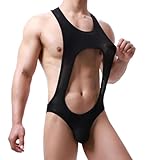 PENINSULA LOVE Men Sexy Leotard Bodysuit Thong Jockstrap G string Thong Harness Stretch Wrestling Singlet Jumpsuit Mankini