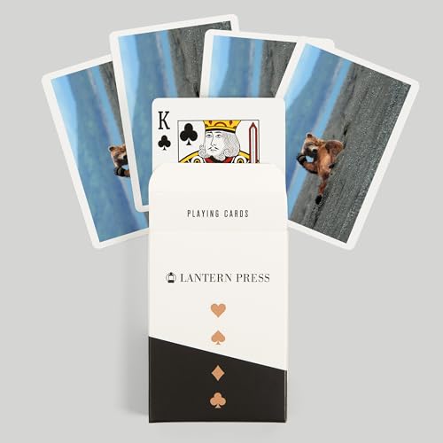 Lantern Press Grizzly Bear Waving, 52 naipes Póker para adultos miniatura 6