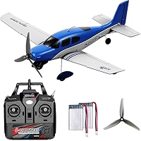 QIDI-560 M7 Avion tout-terrain 3D RC Avion suspendu à une touche avec contrôle de vol résistant au vent pour débutants et expérimentés RTF (rouge