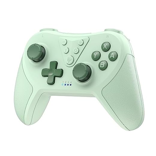 EasySMX Controller für Nintendo Switch, Bluetooth Wireless Switch Controller, Controller Switch mit 6-Axis Motion, Aufwecken, einstellbare Turbo & Dual Vibration Funktion-Grün
