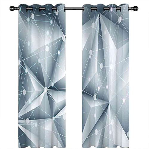 Rideaux occultants 100% polyester triangle 3D haut de gamme