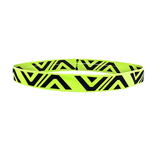 beautijiam Anti-Rutsch Sport Stirnbänder Dünn Schweißabsorbierend für Damen Herren Elastisch Yoga Laufen Sport Haarband Fluoreszierend Grün Cover