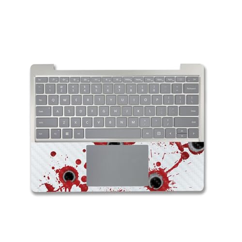 Image of MightySkins Carbon Fiber Skin Compatible with Microsoft Surface Laptop Go 3 (2023) Full Wrap Kit - Bullet Holes | Protective, Durable Textured Carbon Fiber Finish | Made in The USA