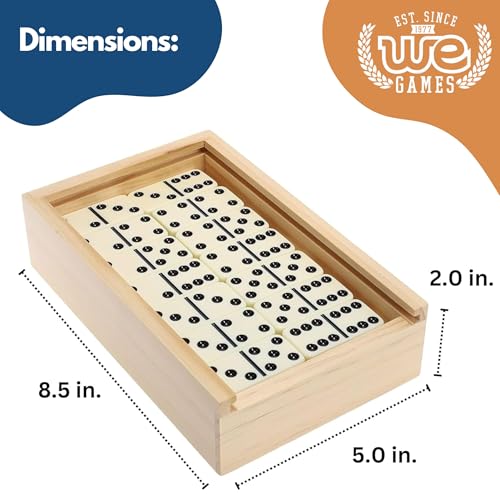 Set personalizado de dominó de madera doble 6 miniatura 6