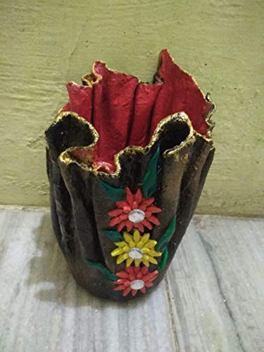 Shrinath Flower Port Handicraft Wood and White Cement Fiber Sheet