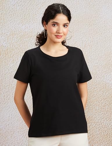 Image of Amazon Brand - Symbol Women's Cotton Stretch Regular Fit Round Neck Sleeveless T-Shirt (Available in Plus Sizes)