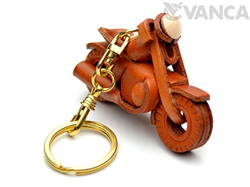 Chopper American Bike Vehicles 3D Leather Keychain(L) Vanca Craft-Collectible Keyring Charm Pendant Made In Japan #TOP3