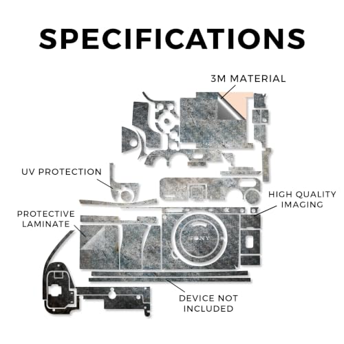 Image of Carbon Fiber Camera Skin Compatible with Sony A6700 Mirrorless Camera (2023) - Shadow Concrete - Premium 3M Vinyl Protective Wrap Decal Cover - Easy to Apply | Crafted in the USA by MightySkins