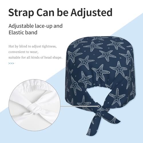 Image of Unisex Adjustable Surgical Sweatband - Elastic Bandage Cap - Scrub Caps for Nurse Working Cap