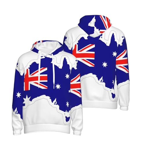 Pull à capuche athlétique homme carte Australie S-4X