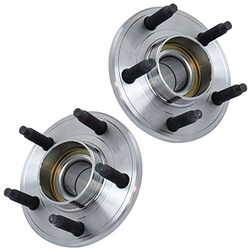 Image of TRQ Front Left and Right Wheel Bearing and Hub Assembly Set 2 Piece Compatible with 2005-2009 Ford Mustang Without ABS