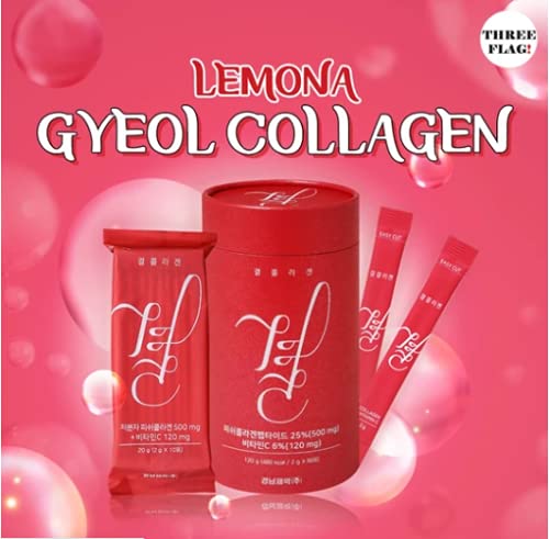 LEMONA Gyeol Low Molecular Weight Collagen and Vitamin C (2g x 60 Sticks)