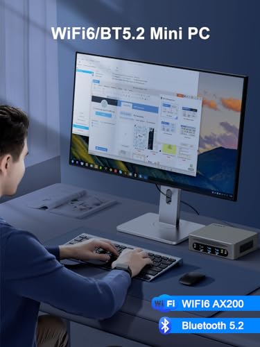 Image of HYSTOU Mini PC I7 Computer: Core I7 1360P 32GB Ram DDR5 512GB NVMe SSD Win 11 Pro Mini Gaming PC for Home Server Business