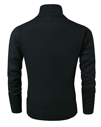 Image of Vcansion Men's Classic Cardigan Sweaters Stand Collar Slim Fit Casual Knitted Sweater