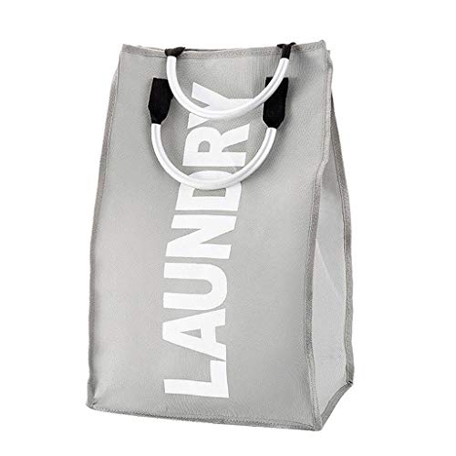 Portable Portable Storage Bag Foldable Fabric Laundry Bag Waterproof Dirty Clothes Basket Storage Bag Large Color Light Grey
