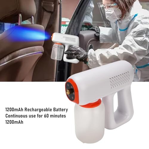 Yosoo Health Gear Pulverizador Portátil Manual Inalámbrico con Luz Azul, Máquina de Niebla Recargable 1200mAh, Blanco miniatura 6