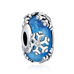 Blue Snowflake Glass