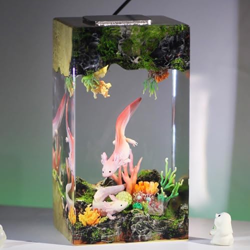 Lámpara de mesa de noche de resina artesanal, 13x6.5 cm miniatura 1