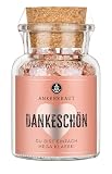 Ankerkraut 'Dankeschön' Anlass-Geschenk, Rosa Bergsalz grob zum Verschenken, Geschenk für Freunde und Familie, Gewürz, 165 g im Korkenglas