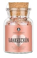 Ankerkraut \Dankeschön\ Anlass-Geschenk, Rosa Bergsalz grob zum Verschenken, Geschenk für Freunde und Familie, Gewürz, 165 g im Korkenglas