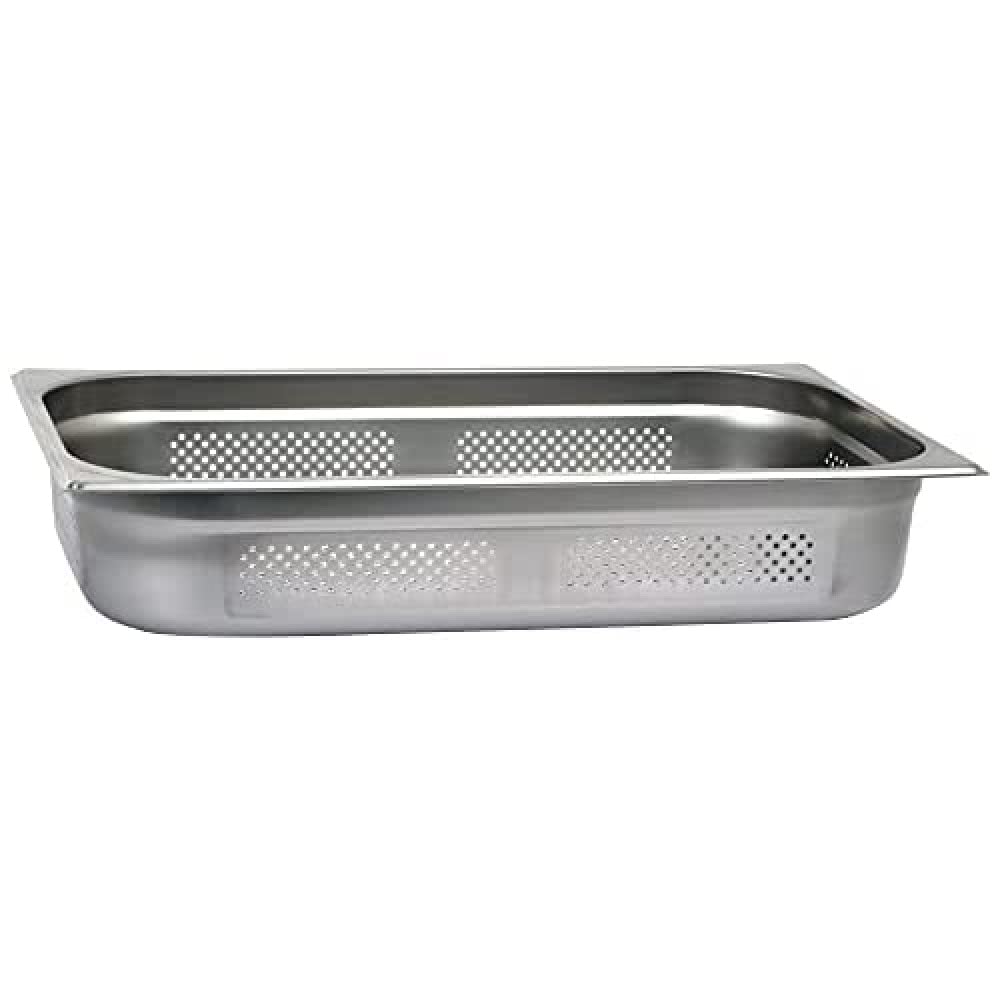 SARO BUDGET LINE Recipiente GN 1/1 perforado, acero inoxidable, 100 mm de profundidad, 14 l de capacidad, para ollas a vapor y baño maría