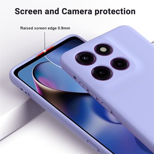 Image of Back Cover for Motorola Edge 60 Stylus 5G | Full Camera Protection | Premium Liquid Silicon Case | Flexible Bumper Case for Motorola Edge 60 Stylus 5G (Purple)