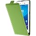 Produktbild PhoneNatic Kunst-Lederhülle kompatibel mit Sony Xperia M4 Aqua - Flip-Case grün + 2 Schutzfolien