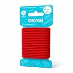 Okaei – OKAEI Gummikordel 3mm x 5m - Hochwertiges Gummiseil in Rot, 