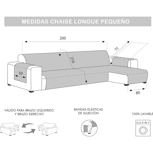 Housse de canapé d'angle réglable aigue-marine 200 cm ECOMMERC3 - 5
