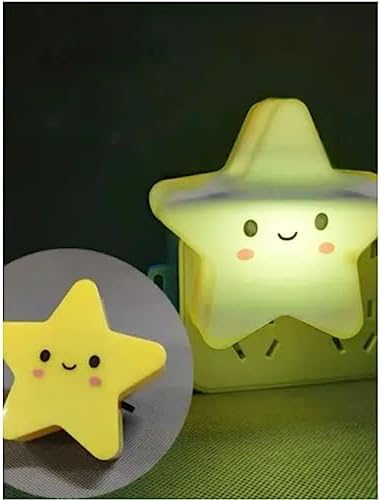 Abajur Luminária de Tomada Infantil de Estrela 8,5cm (Amarelo)