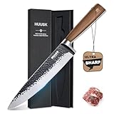 Huusk Japanese Chef Knife 8 Inch Gyuto Kitchen Knife Hand...