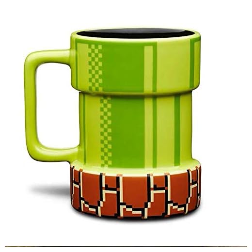 Kaffekopp Kreativ mugg Tecknad spel Super Mario Sewer Pixel 3D Kaffekopp med handhål Keramisk födelsedagsgåva Kopp Ny present