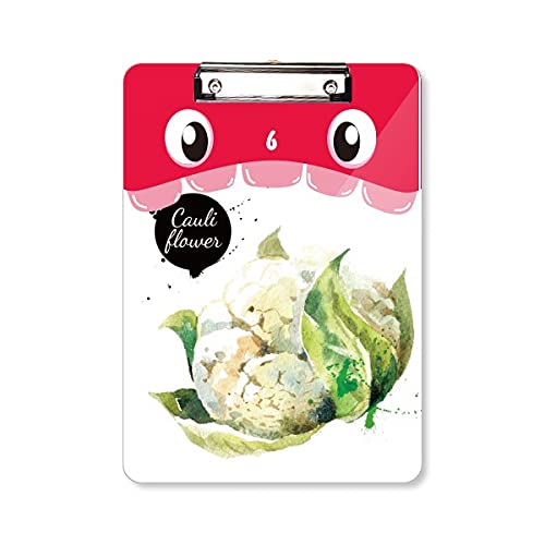 Chou-fleur légume bloc-notes A4 avec dossier à tête plate