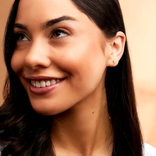 Pure Collection by Ross-Simons 14kt Yellow Gold Heart Flat-Back Stud Earrings2