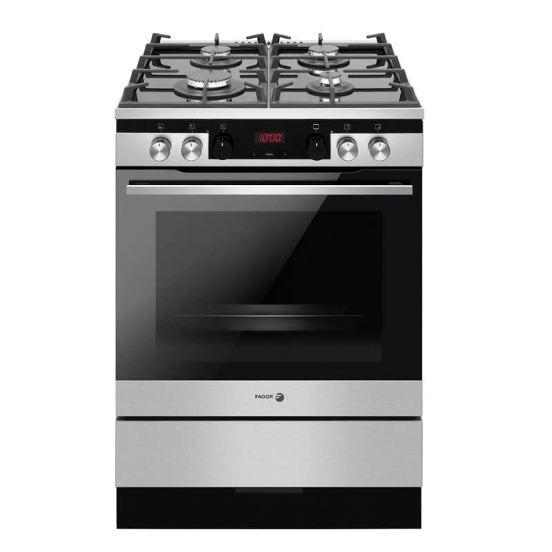 Cocina Gas FAGOR 3CLG-610BX 4F Cristal Inox