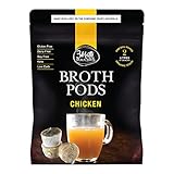 3 Broth Makers 100% Organic Chicken Bone Broth in a Freeze Dried Pod. Makes 8 Mugs of Broth or 67 Oz NO Added Flavours or Preservatives, NO Allergens, NO Sodium. Rich in Collagen Protein. Doesn’t Break Fast, Keto, Low Carb, Paleo, Bariatric Friendly