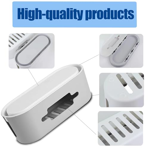 Kofebe Cable Tidy Box, Cable Storage Box, ABS Material for Hiding Messy Cables Headphone Desktop Cable Organizer Box - Image 2