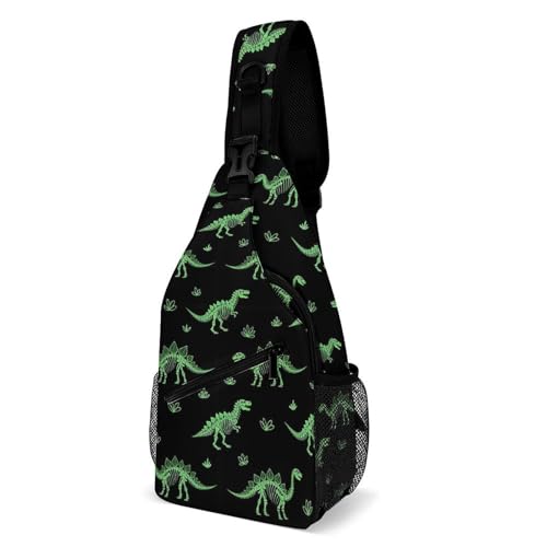 Sac bandoulière dinosaure mixte pour activités de plein air et voyage casual