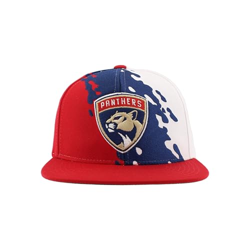 Image of ZHATS NHL Unisex-Adult NHL Officially Licensed Adjustable Snapback Hat Flat Bill Z11 Retro Paintbrush