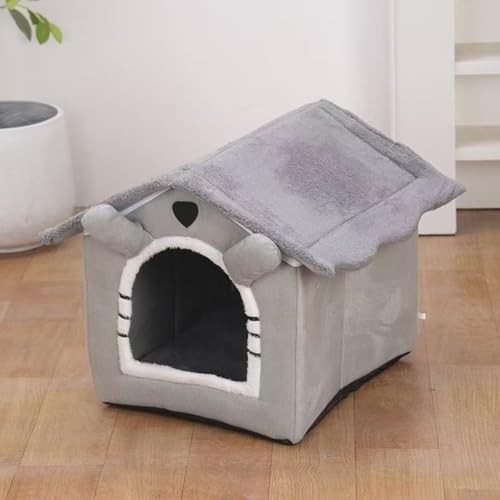 洗える、ペットハウス、暖かい猫ベッド、猫ベッド、小型犬用の冬用ペットベッド、カバー付きキャットハウス、防寒、ふわふわ、滑り止め、柔らかいクッション、通気性、猫と犬に適しています,スタイル3) (S(33*30*32cm),スタイル2)