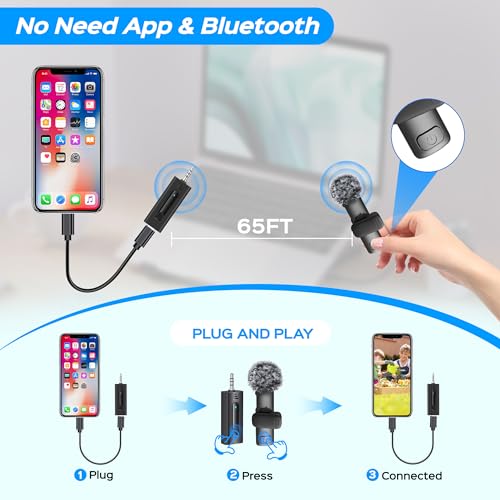 SPORTKEE Dual Wireless Lavalier Microphone for Camera/iPhone/Android Phone/Laptop/Computer, Professional Plug-Play Lapel Microphone for Video Recording, Interview, Vlogging - Image 3