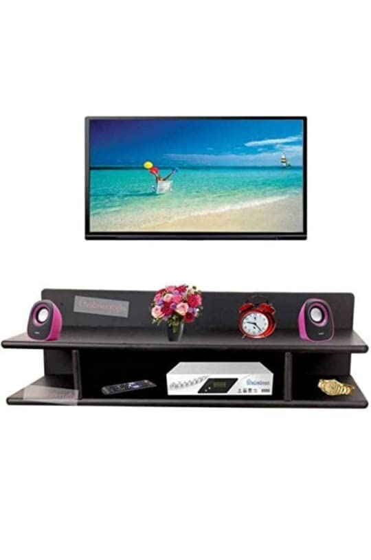 A/S Set Top Box Stand Wall Mounted TV Wall Selves Holds Speaker, Cable Boxes, Streaming