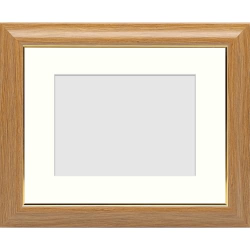 写真用額縁 8125/チーク 写真四つ切(305×254mm) 前面UVカットアクリル仕様 マット付き(ホワイト)