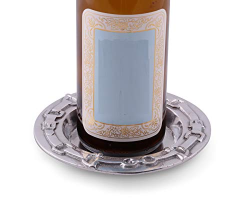 Arthur Court Designs Aluminum 6" diameter Equestrian Bit Wine Coaster
