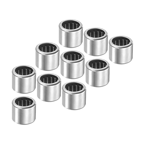 Kozelo 10pcs HK1012 Aiguille Rouleau Roulements - [10mm x 14 mm x 12 mm] Ouvrir Fin pour Boîte Vitesses Utilisation, Chrome Acier Rouleaux