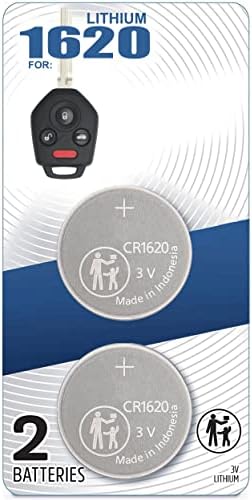 (2 Pack) CR1620 1620 Remote Key Fob Replacement OEM Original Battery for Subaru (Bundle with Tool) for case Shell 2010-2020 Ascent Crosstrek Forester Impreza Legacy Outback WRX (3 or 4 Button Fobs)