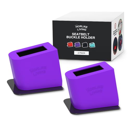 Image of Morlike Living Silicone Belt Buckle Holder Booster (Purple,2 Pack)