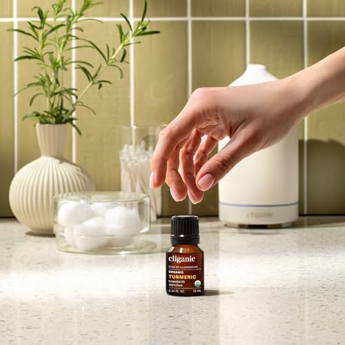Image of Cliganic Organic Turmeric Essential Oil, 100% Pure Natural for Aromatherapy | Non-GMO Verified