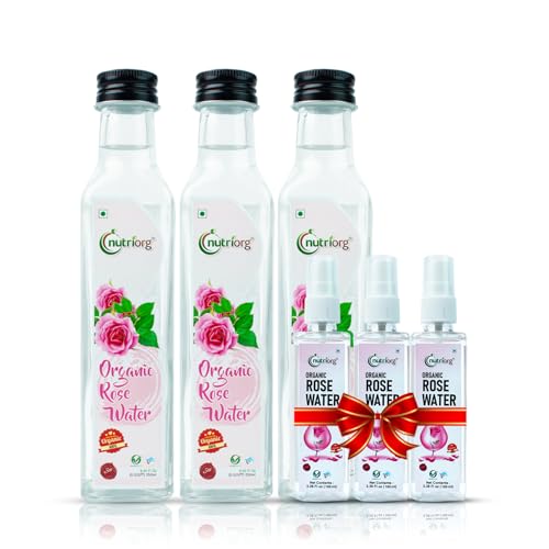 Image of Nutriorg Organic Rose Water 750 ml (Pack of 3)